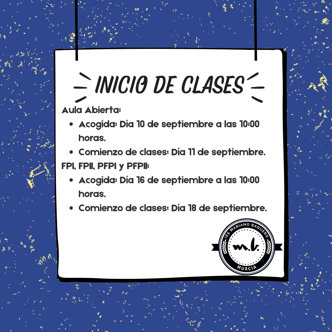 Inicio de clases para Aula Abierta,  FP y PFP
