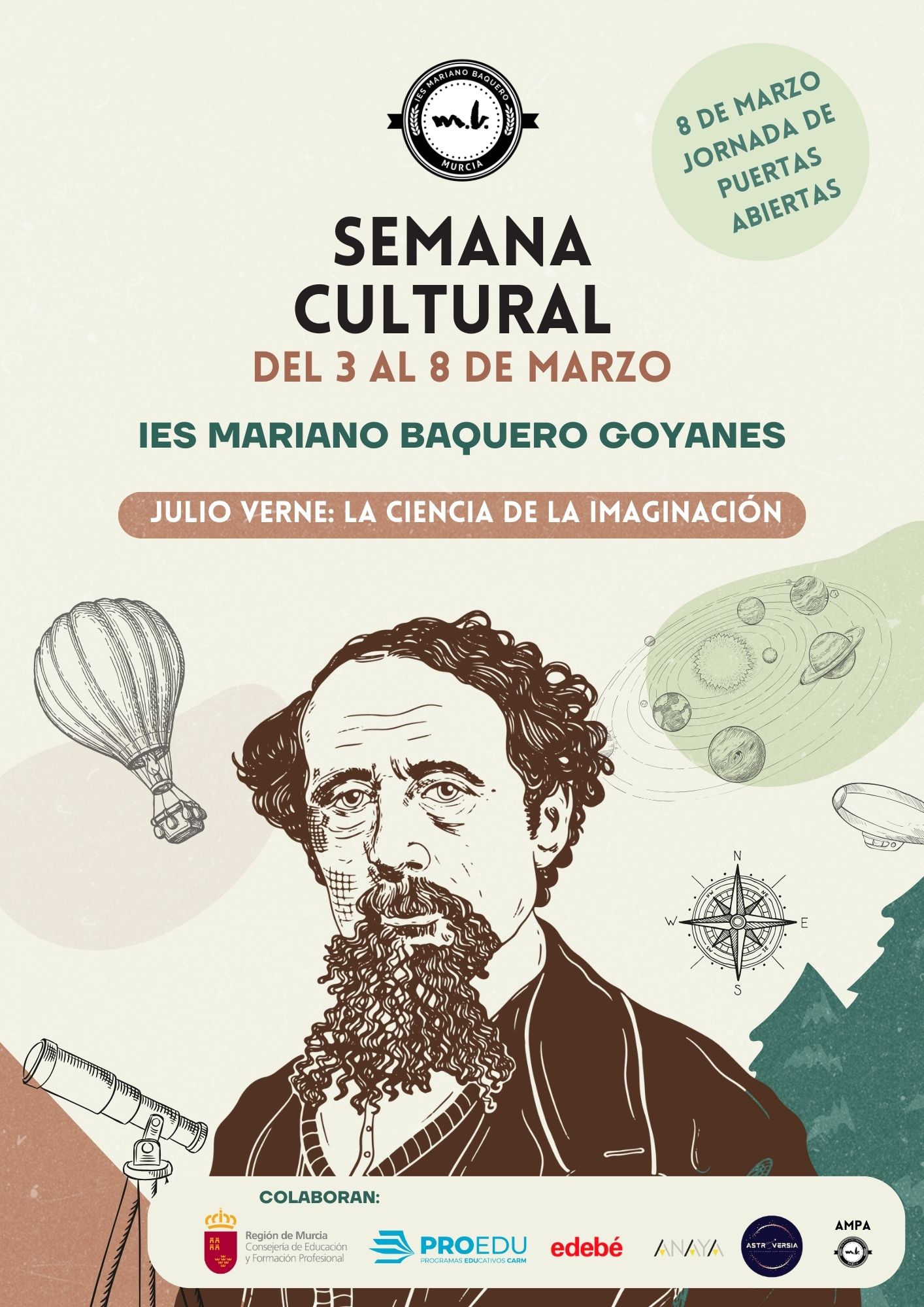 El IES Mariano Baquero celebra su Semana Cultural: una inmersión en la ciencia y la imaginación a través de Julio Verne
