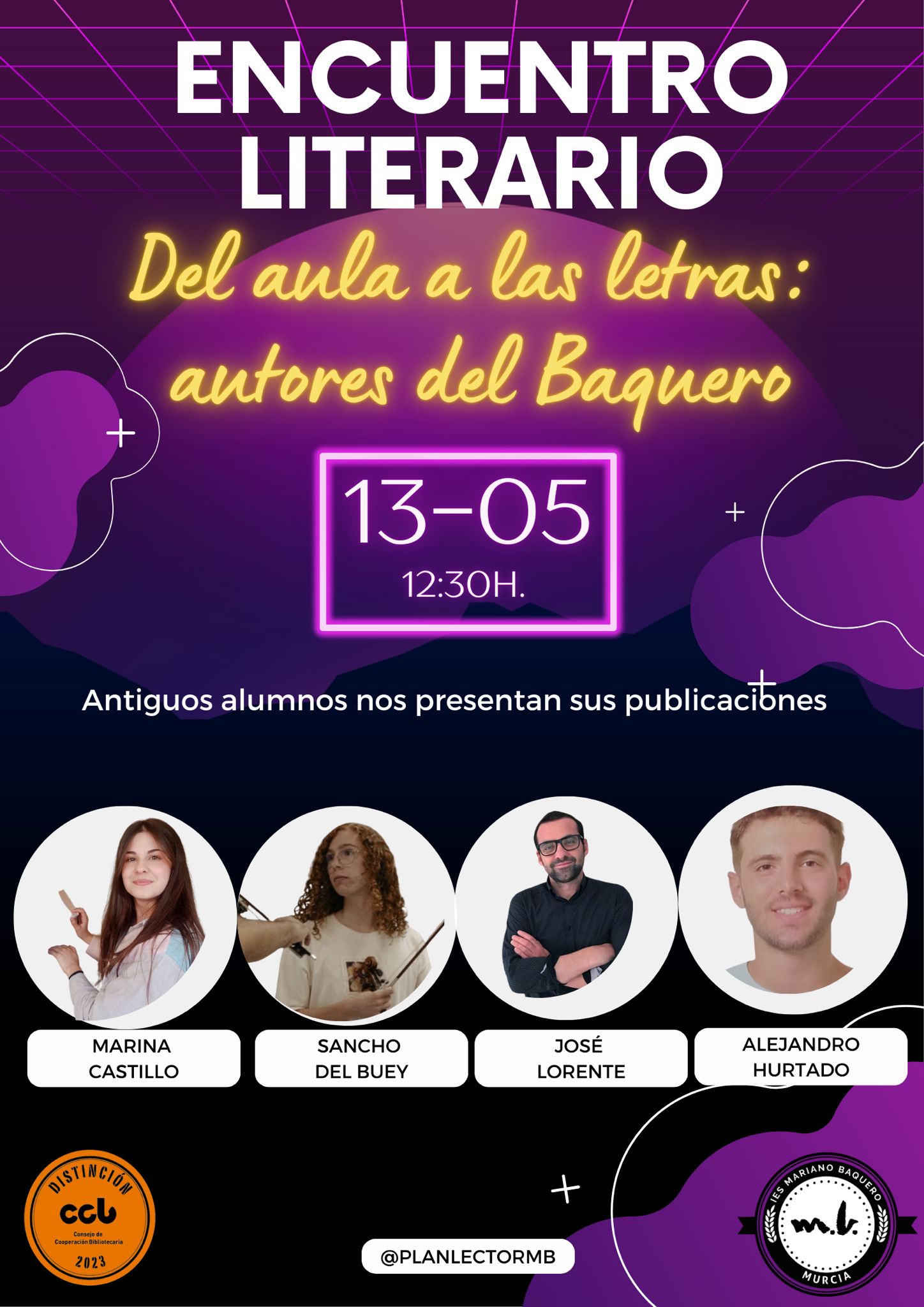 📚✨ Encuentro con autores que fueron alumnos del IES Mariano Baquero Goyanes ✨📚
